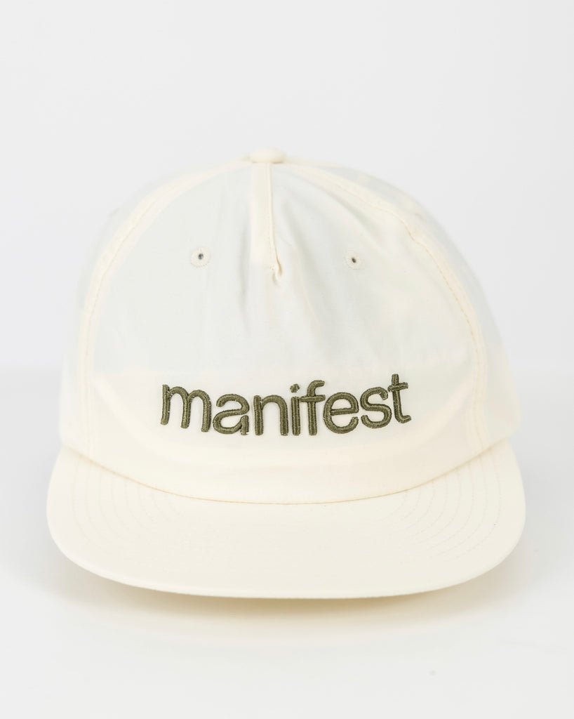Logo Nylon Snapback Hat in Natural