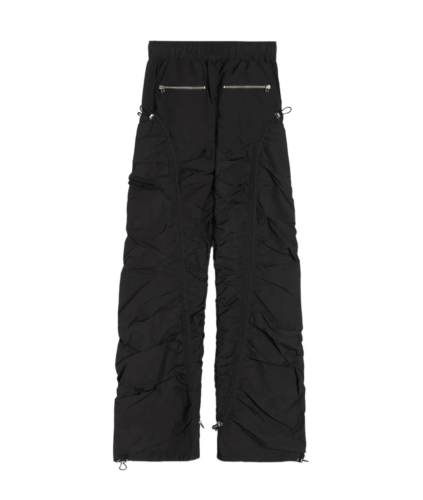 Cinched Nylon Pant in Black